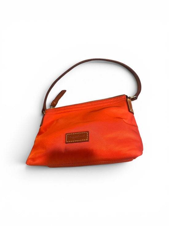 Dooney & Bourke Handbags - Dooney & Bourke Orange Shoulder Wristlet with Brown Strap
